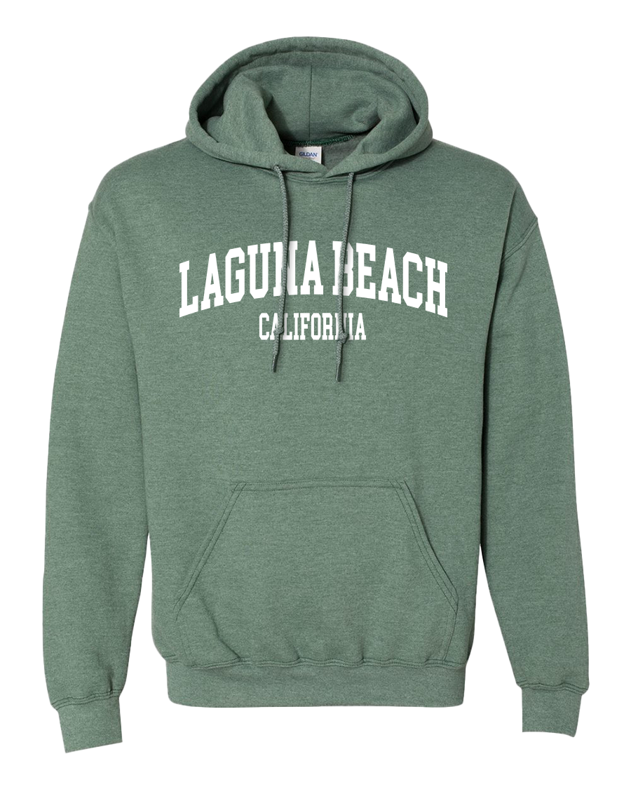 Laguna Arch Hoodie - Heather Dark Green – Laguna Beach T-Shirt Company