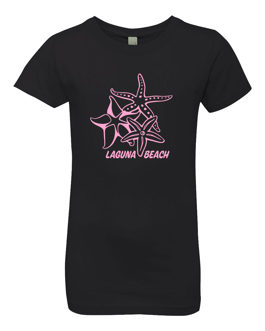 Starfish Cluster Girls Tee - Black