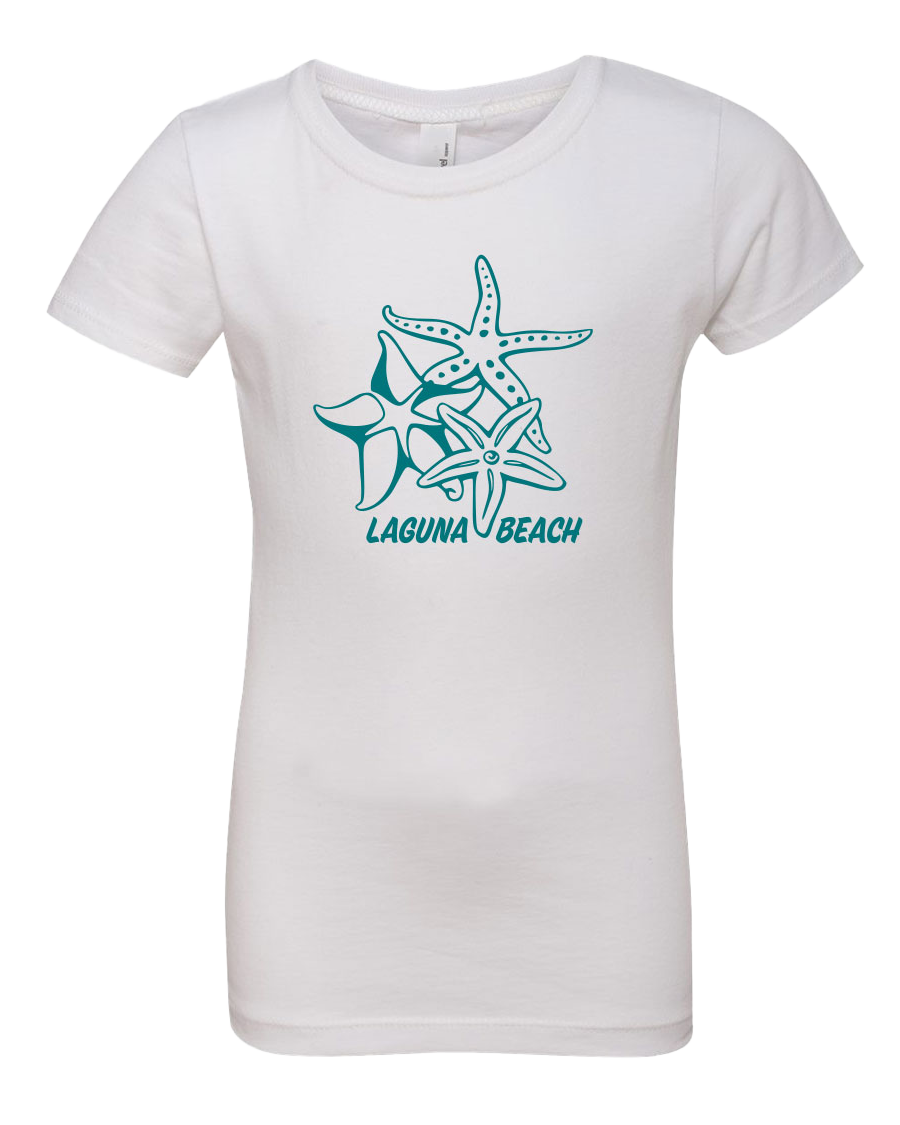 Starfish Cluster Girls Tee - White