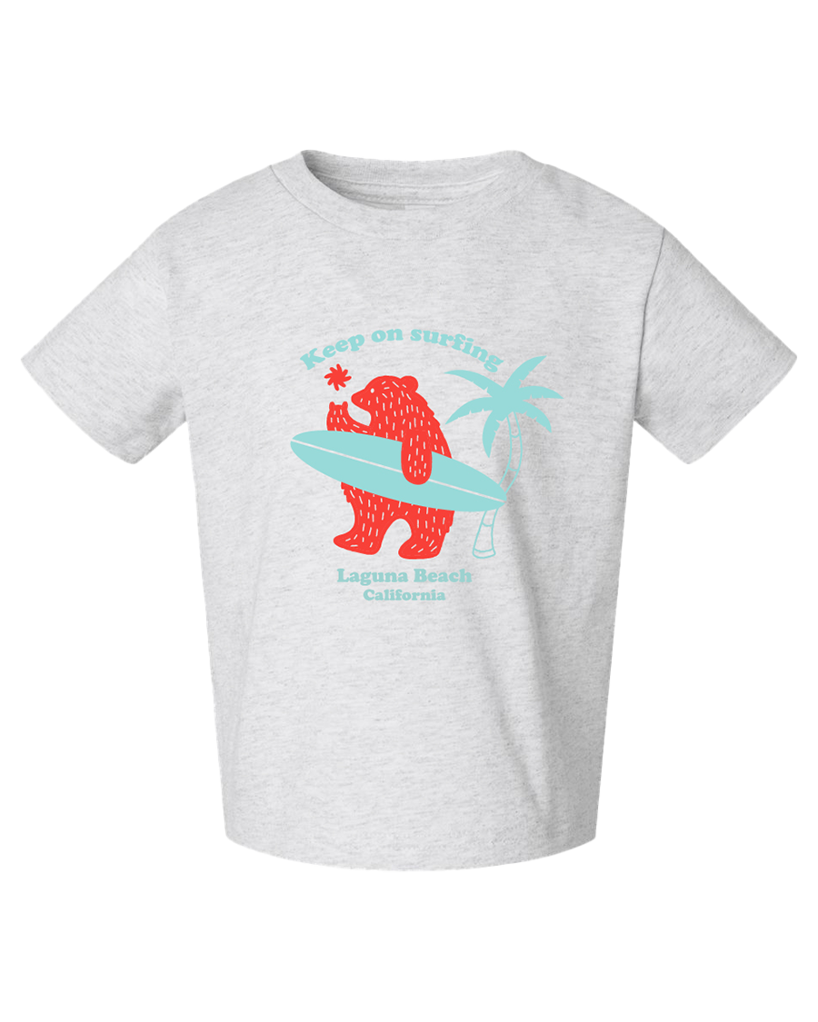 Keep on Surfing Toddler Tee - The T-shirt Company at Laguna Beach