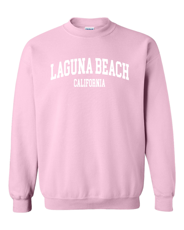 Laguna Arch Crewneck Sweatshirt Light Pink Laguna Beach T
