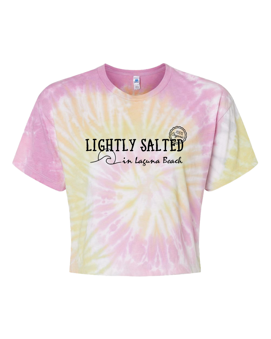 Lightly Salted Tie Dye Crop Tee - Desert Rose