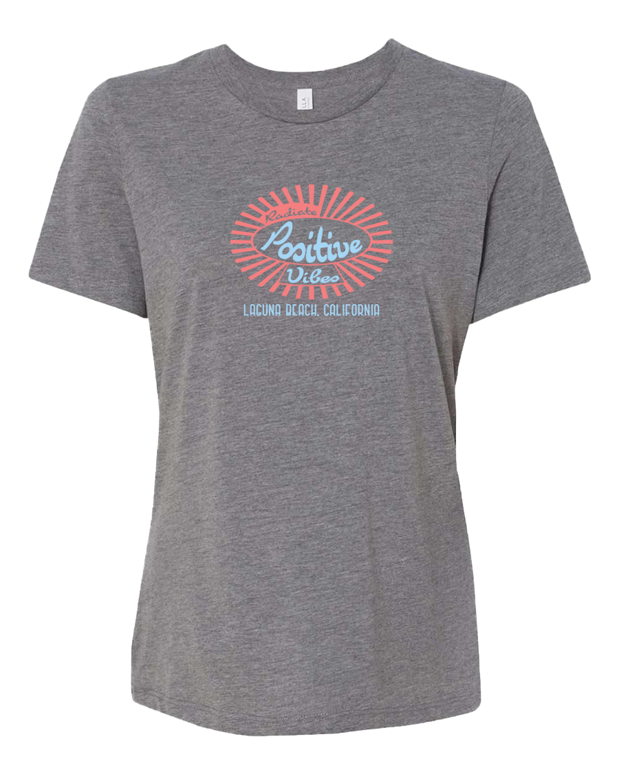 Radiate Positive Vibes Tri-blend Tee - Grey