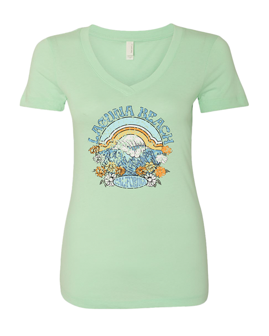 Split Peak V-neck Tee