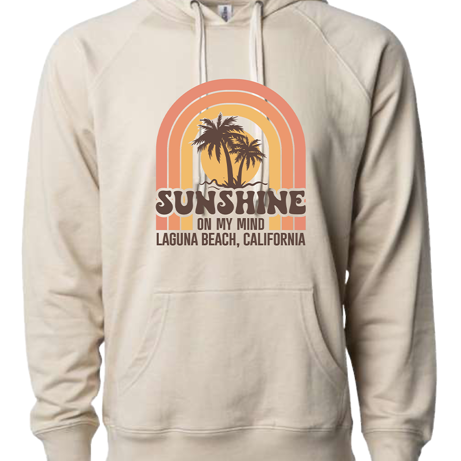Sunshine On My Mind Hoodie - The T-shirt Company at Laguna Beach