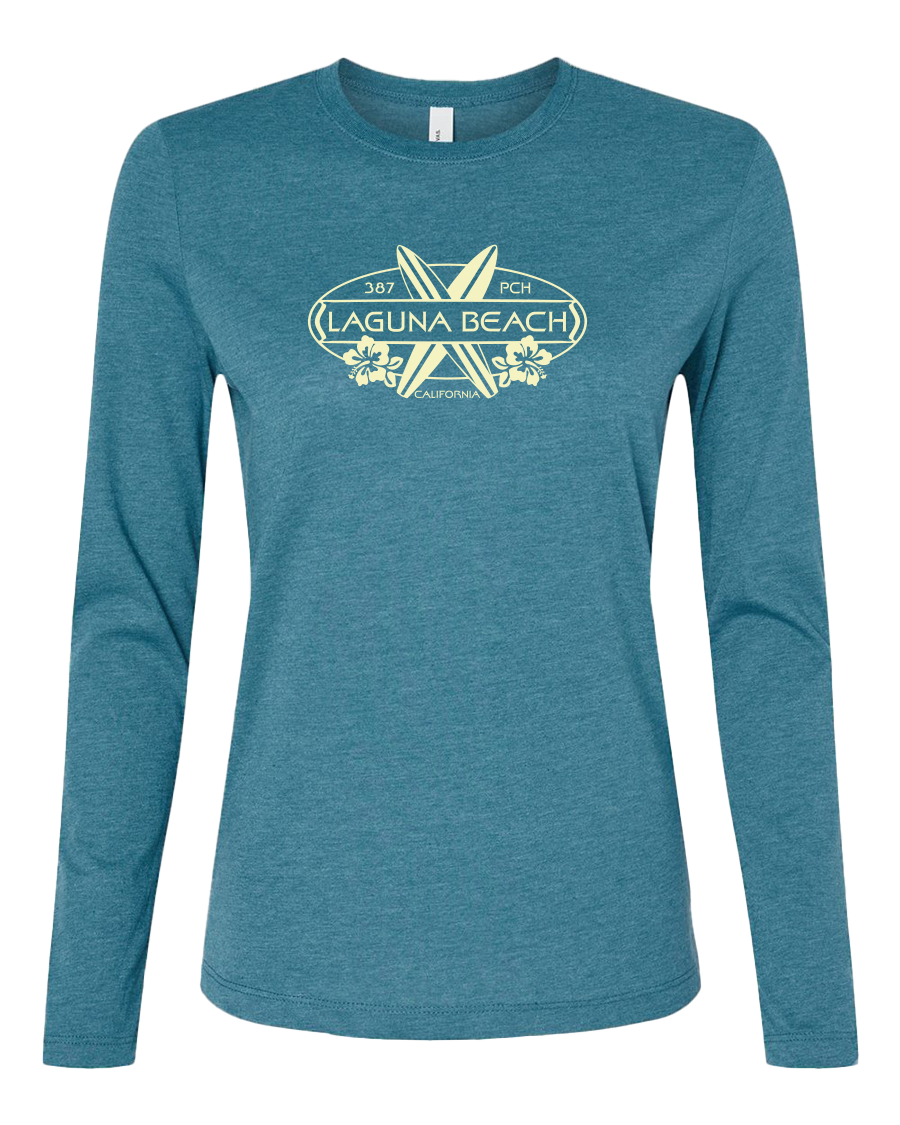 Surf Oval Long Sleeve Tee - Heather Slate