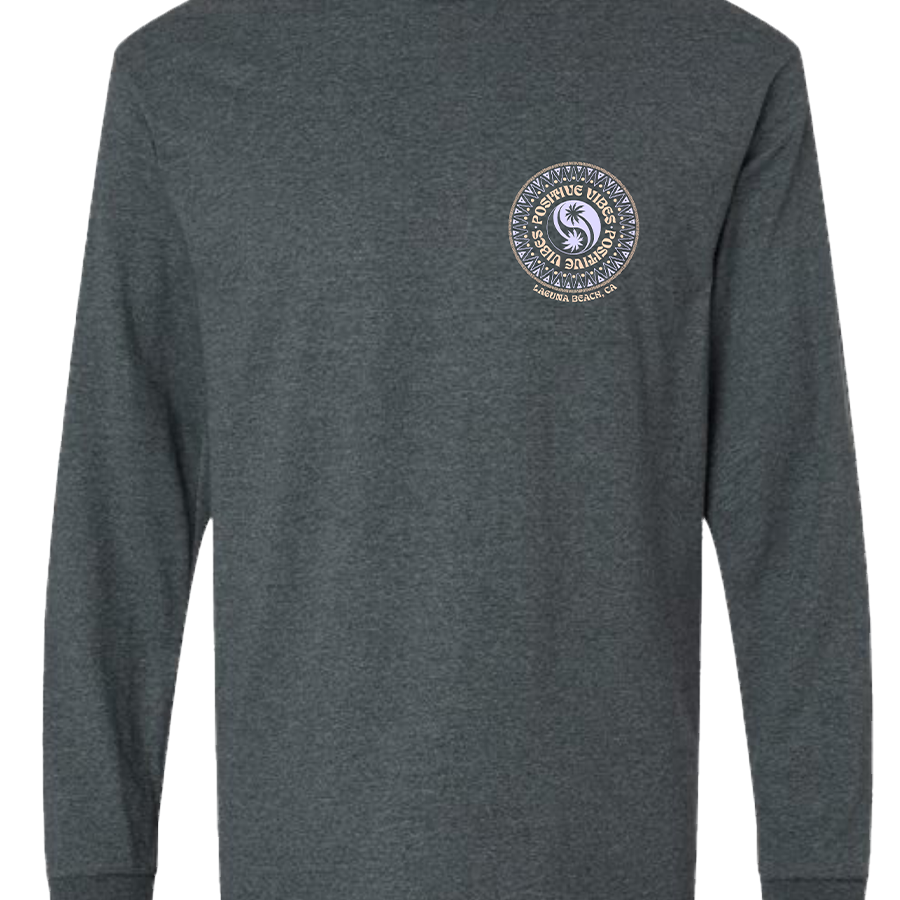 Positive Vibes Long Sleeve Tee - The T-shirt Company at Laguna Beach