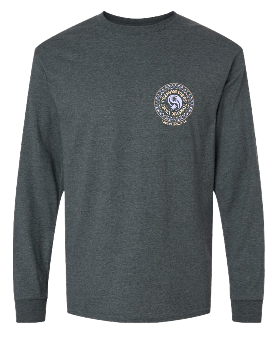 Positive Vibes Long Sleeve Tee - The T-shirt Company at Laguna Beach