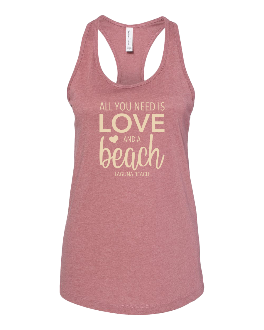 All You Need Is Love Tank Top - Heather Mauve