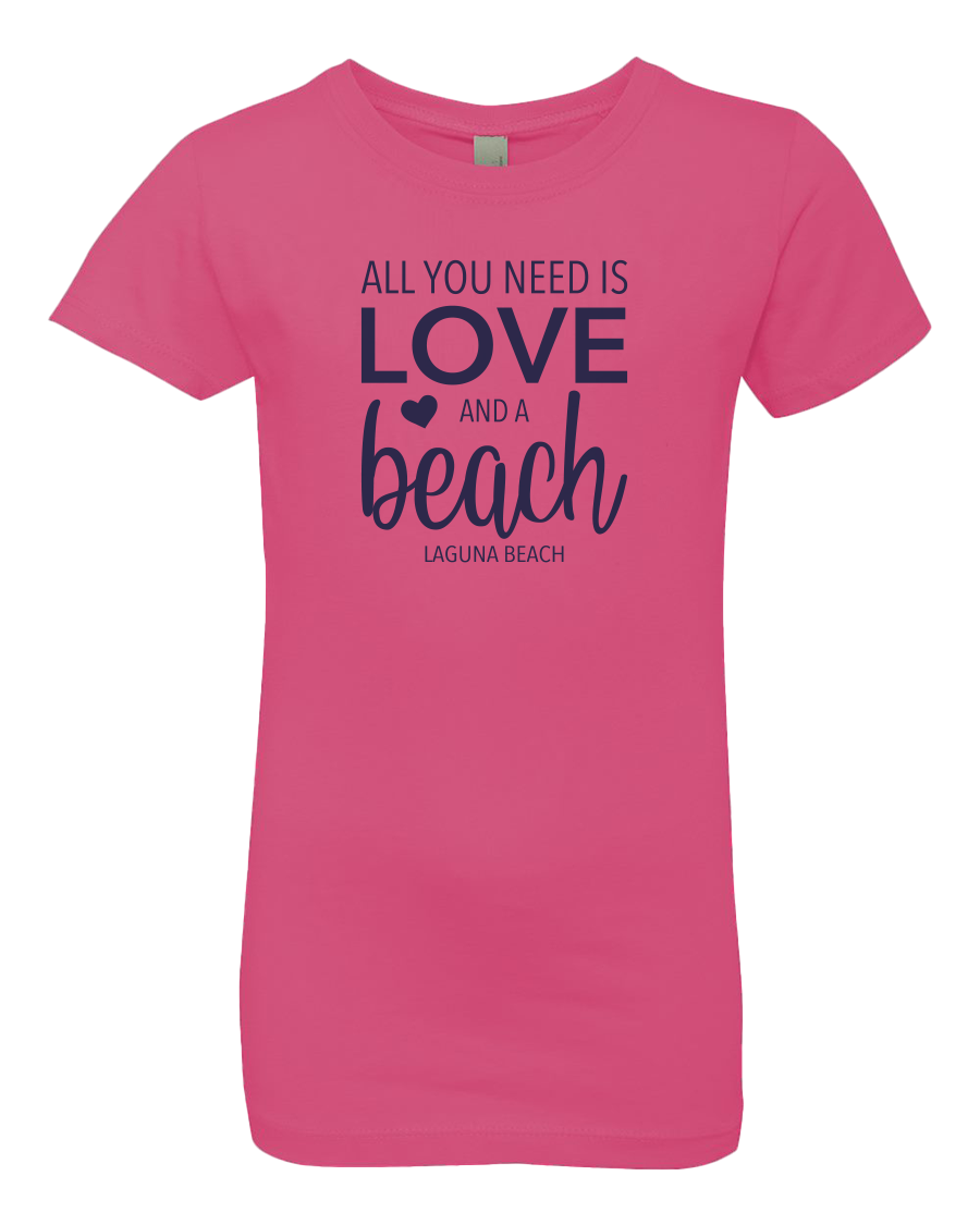 All You Need Girls Tee - Hot Pink