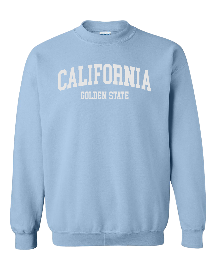 California Arch Crewneck Sweatshirt - Light Blue