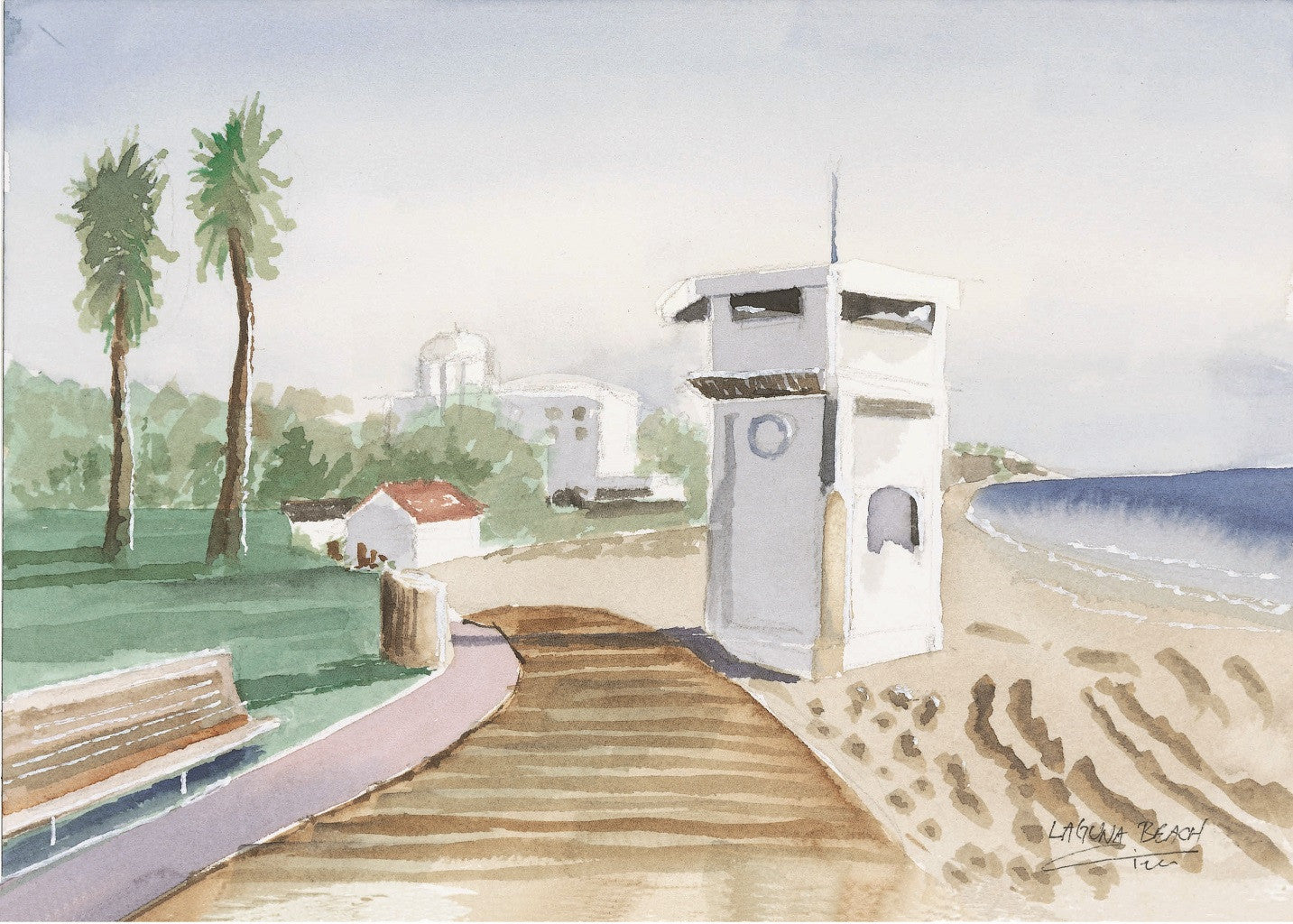 Boardwalk to the Tower Print - Laguna Beach T-Shirt Co