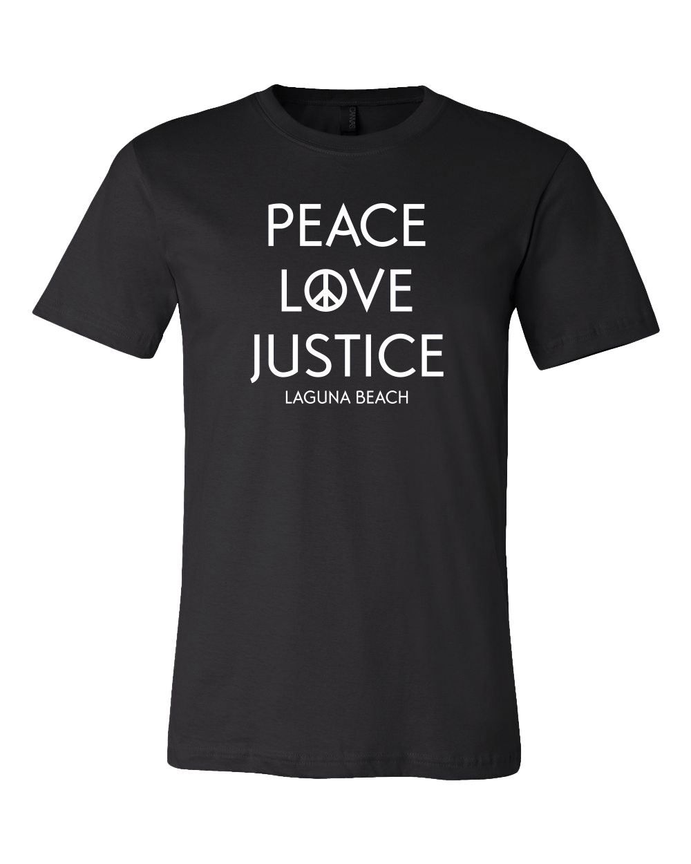 Peace Love Justice Unisex Tee - Black