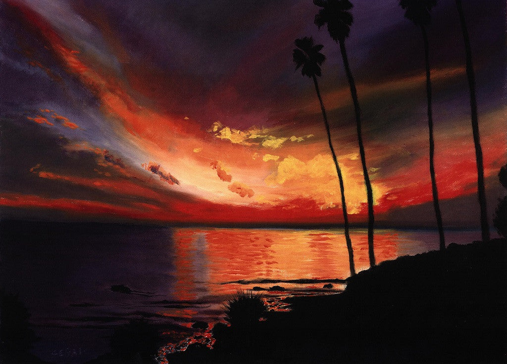 Firey Sunset Print - Laguna Beach T-Shirt Co