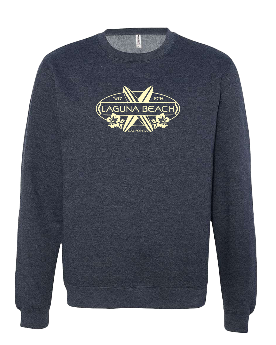 Surf Oval Crewneck Sweatshirt - Classic Navy Heather