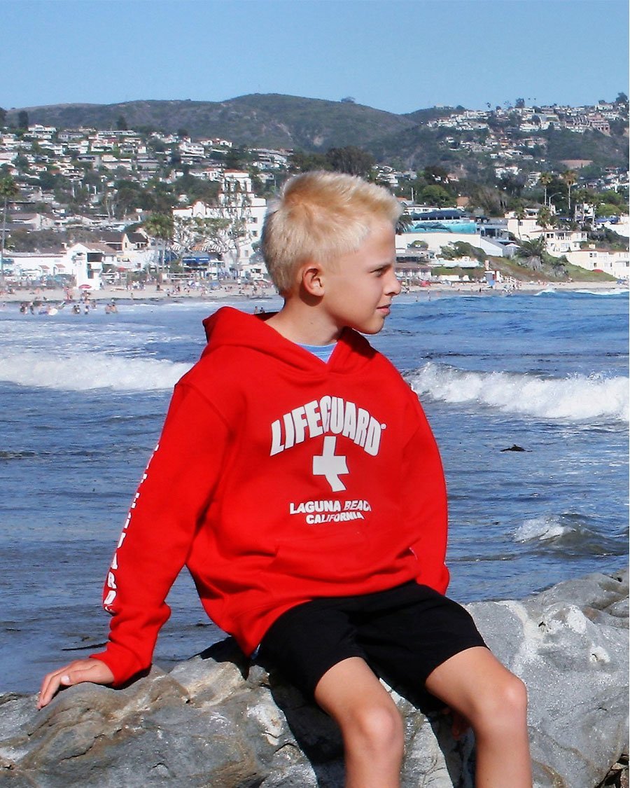 Lifeguard Youth Sweatshirt - Red - Laguna Beach T-Shirt Co