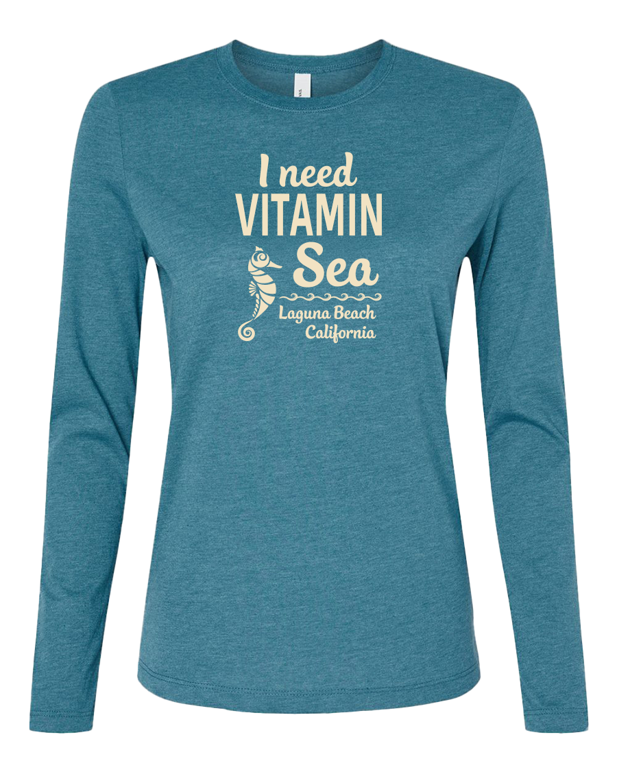 Vitamin Sea Long Sleeve Tee - Heather Slate