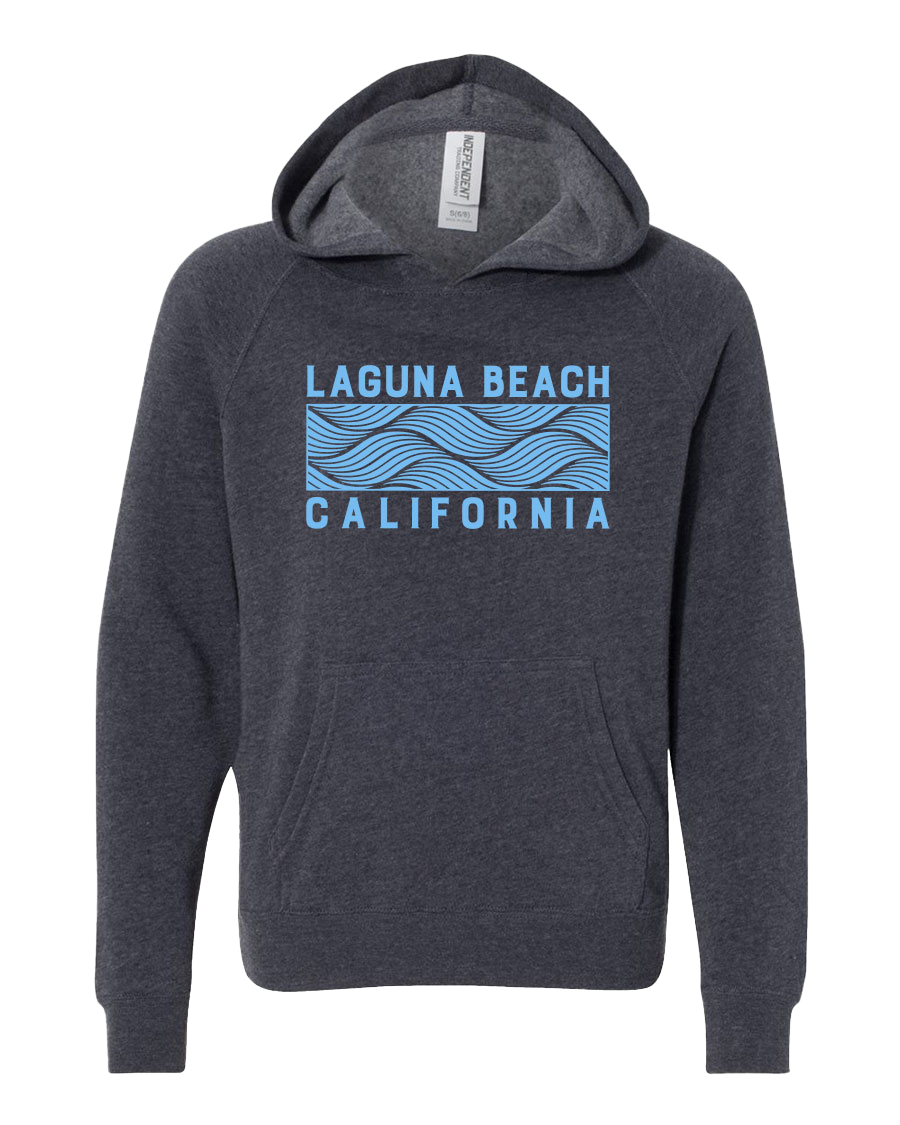 Wave Block Youth Hoodie - Midnight Navy