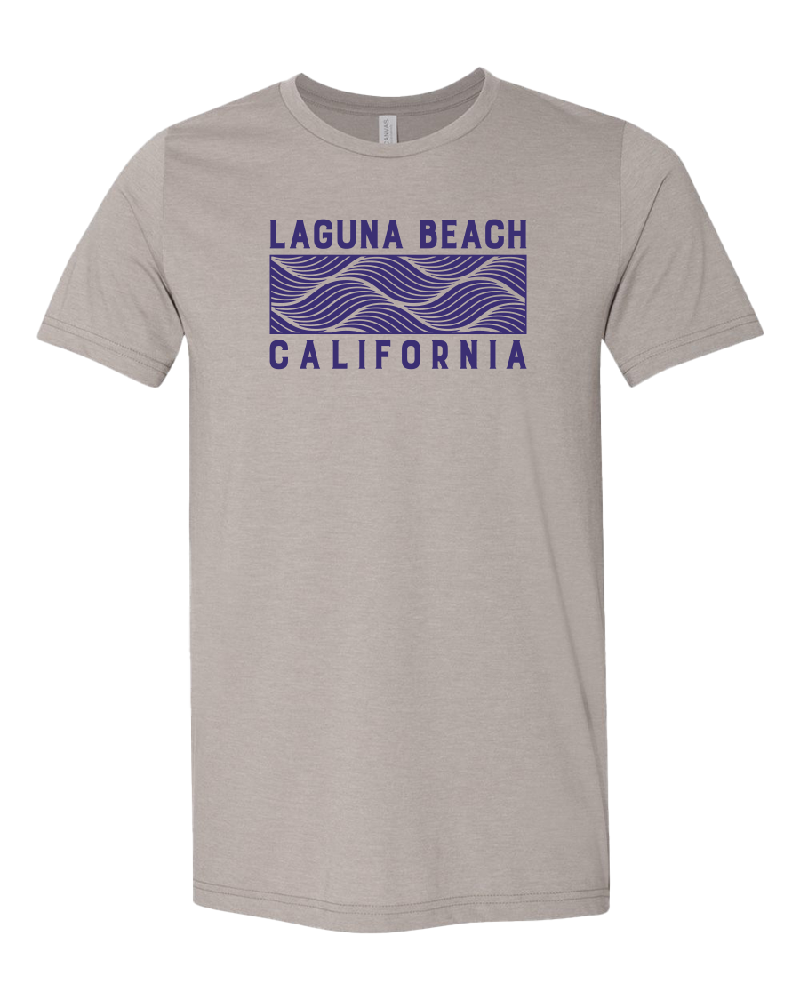 Wave Block Unisex T-shirt - Heather Stone